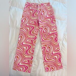 Women’s high waisted wide leg jeans